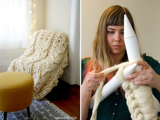 Knitting  Diy giant knitting needles, Extreme knitting, Giant knitting