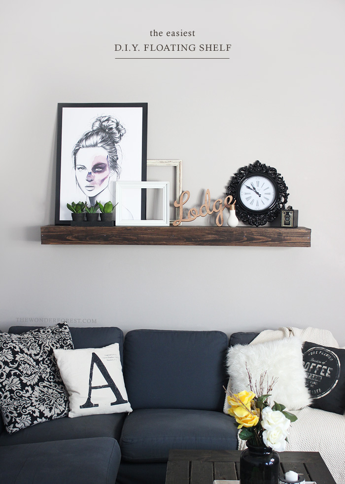 16 easy tutorials on building beautiful floating shelves and wall