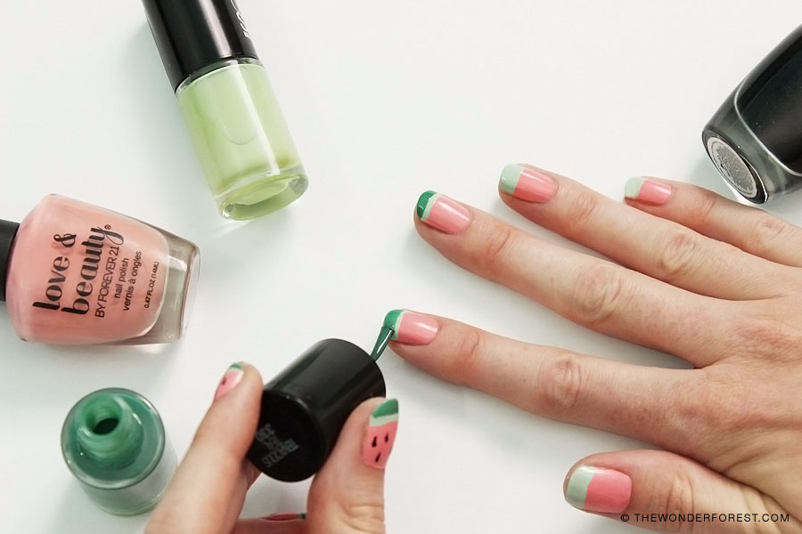 Yummy Watermelon Nails in 4 Simple Steps - Wonder Forest