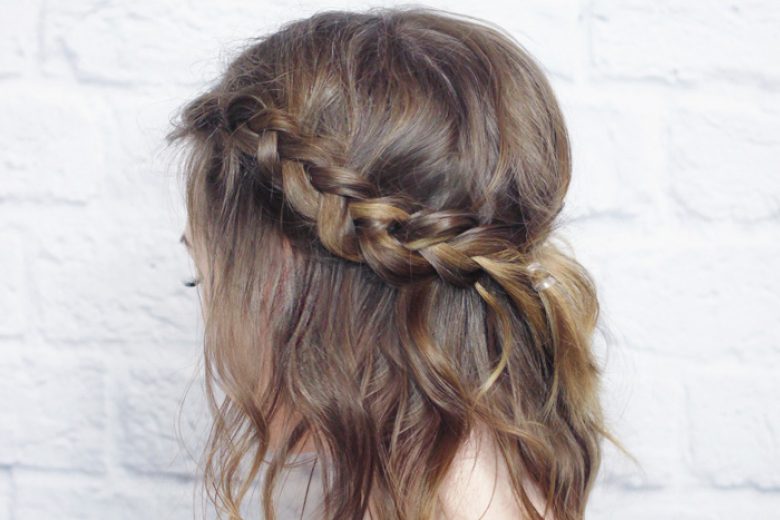 Messy Braided Crown For Shorter Hair Tutorial Wonder Forest