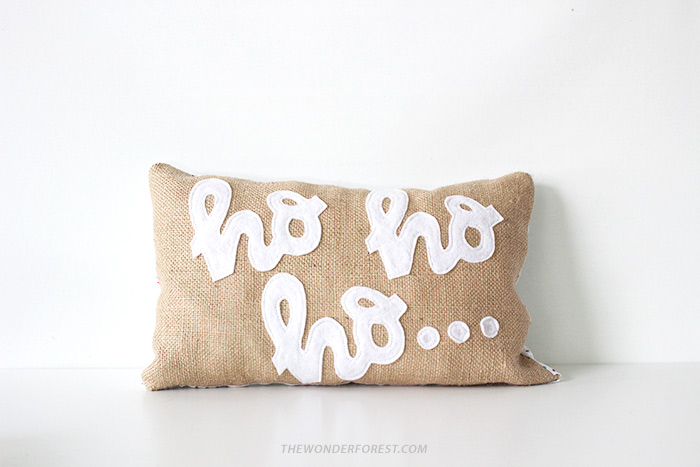 DIY Ho Ho Ho Holiday Pillows