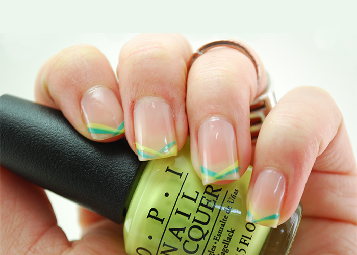 Bright Stripe Nail Tutorial