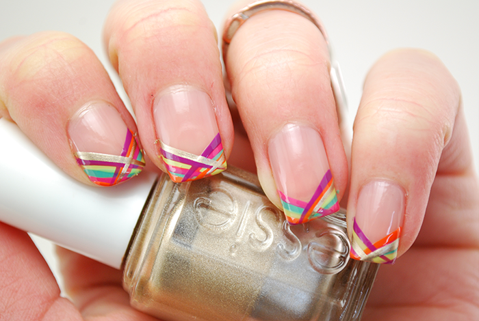 Bright Stripe Nail Tutorial