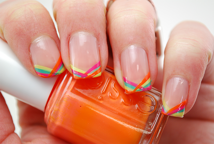 Bright Stripe Nail Tutorial