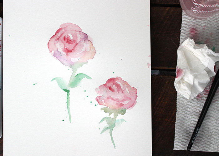 How To Paint Watercolor Roses