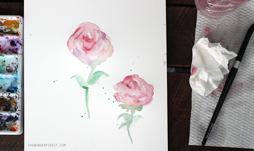 How To Paint Watercolor Roses