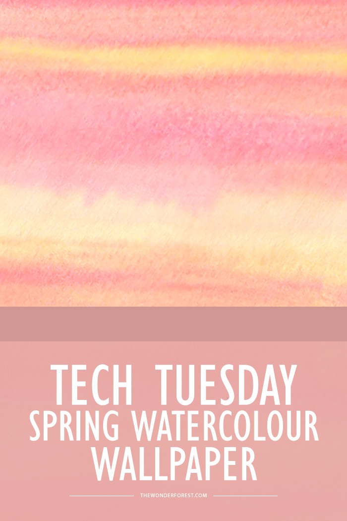 Tech Tuesday: Spring Watercolour Wallpaper