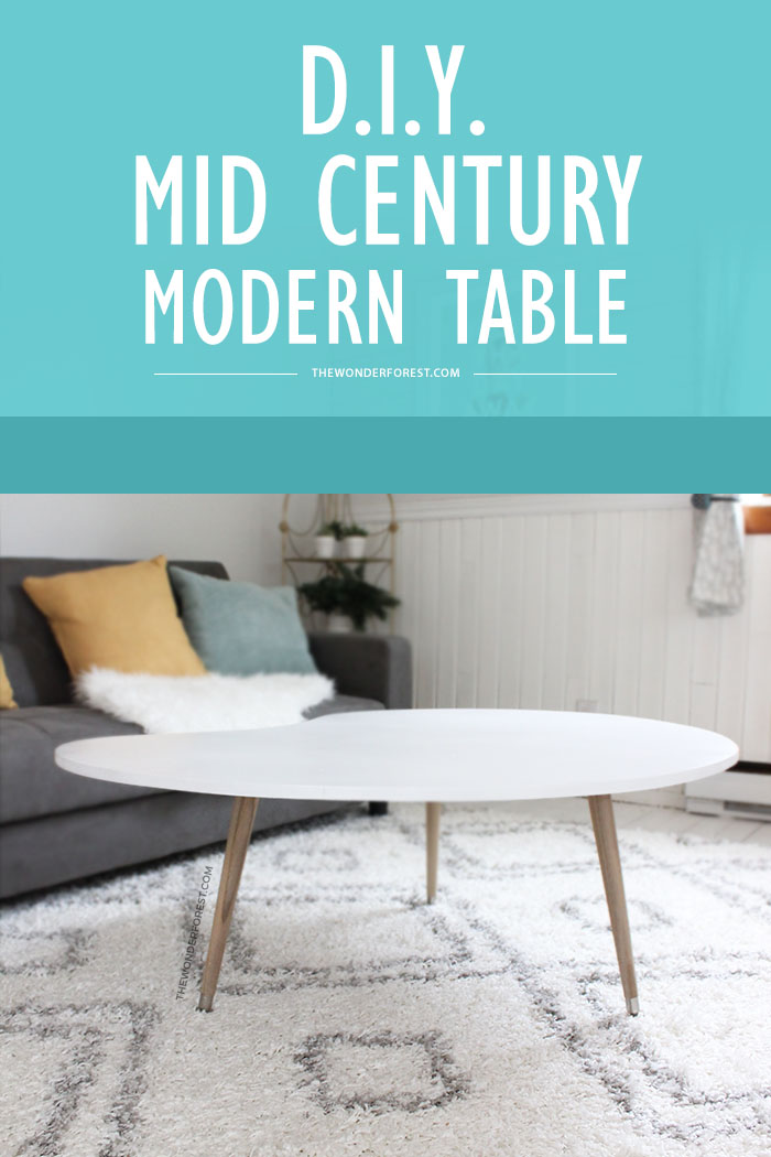 A Simple DIY Mid Century Modern Coffee Table!