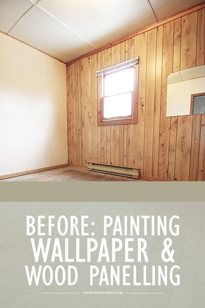 Painting Wallpaper and Wood Paneling