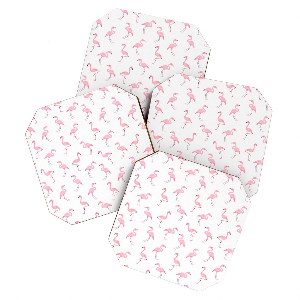 Wonder Forest Fantastic Flamingos Coaster Set