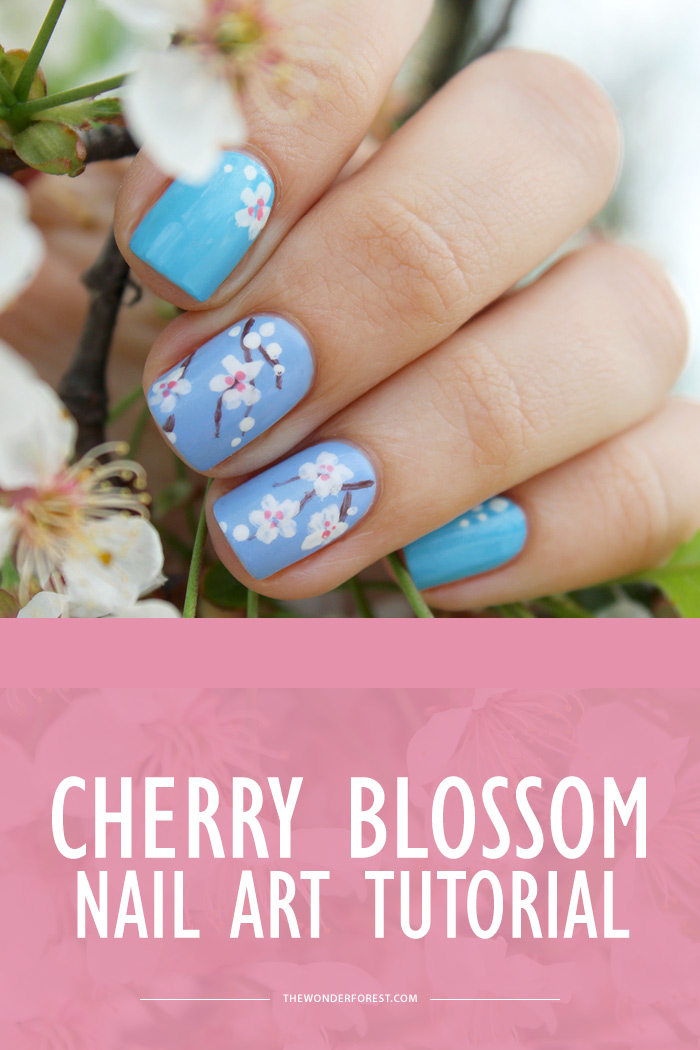 Cherry Blossom Nail Art Tutorial Wonder Forest