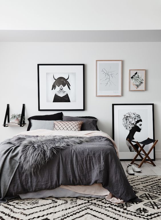 Modern Monochrome Nordic Bedroom