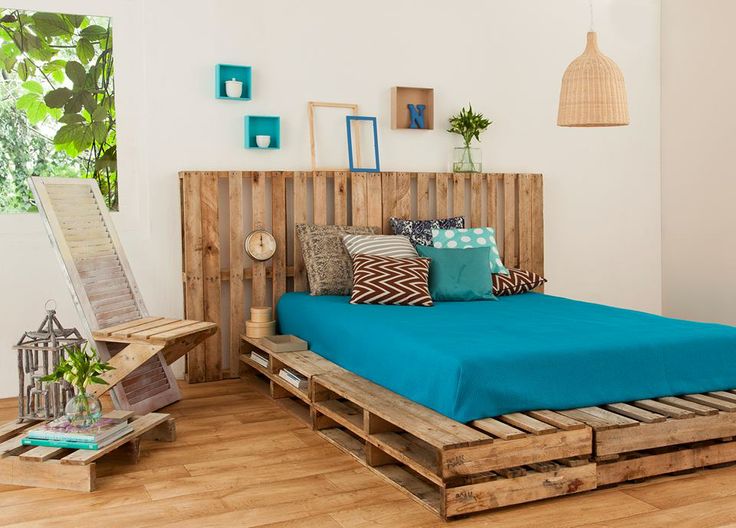 cama de palets de madera idea