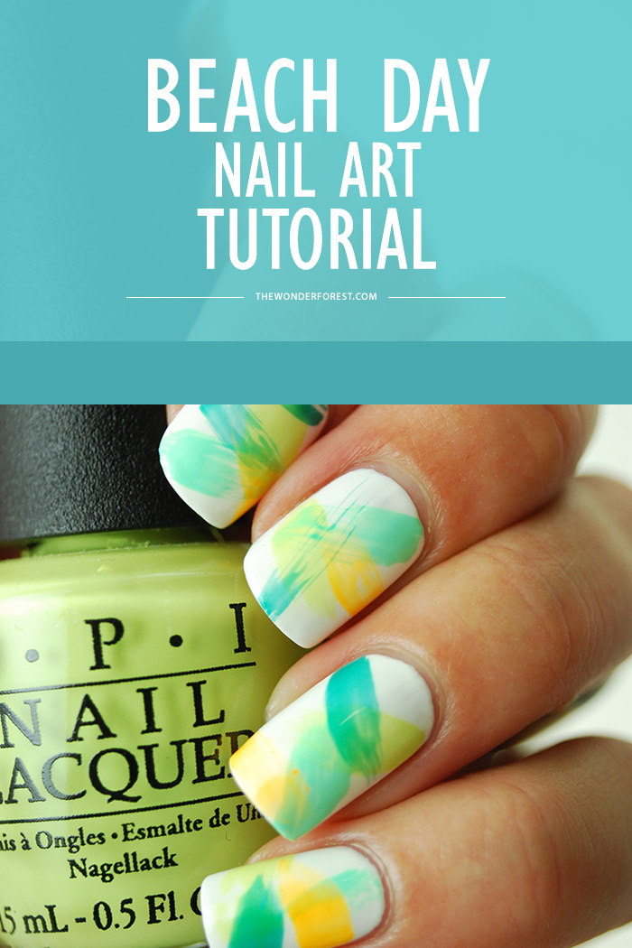 Beach Day Dry Brush Nail Art Tutorial