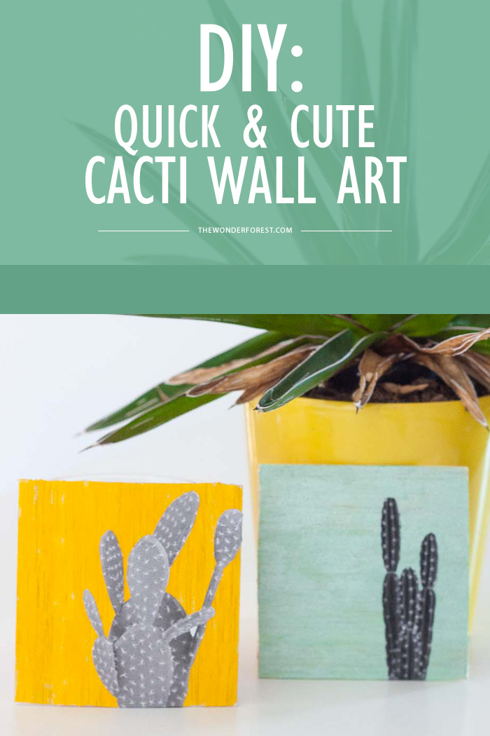 DIY: Quick & Cute Cacti Wall Art