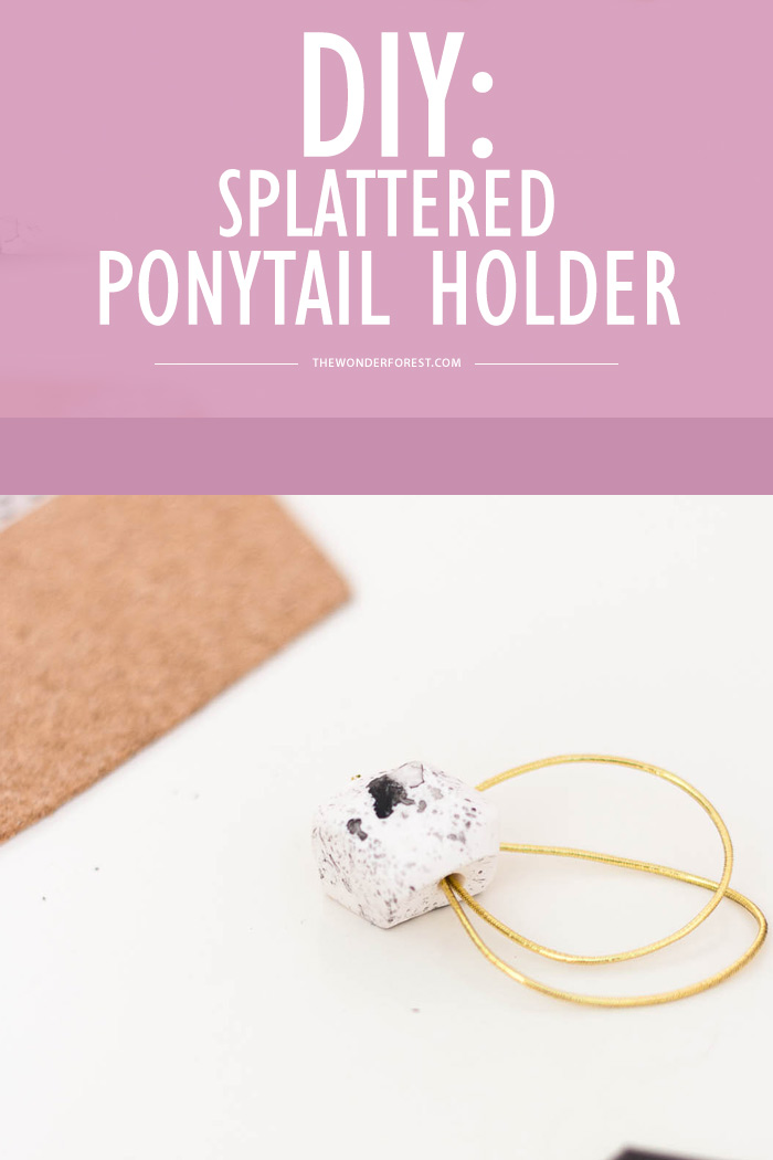 DIY: Splattered Ponytail Holder