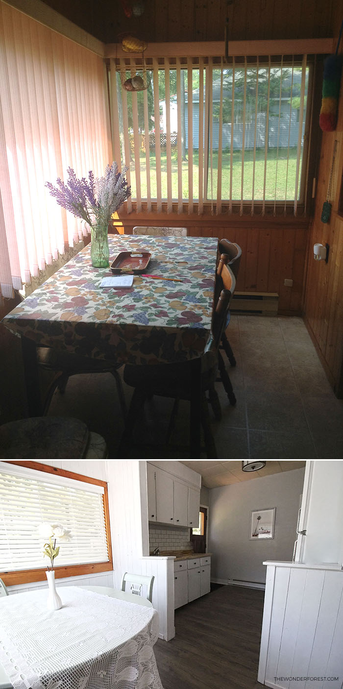 Breakfast Nook Before and After