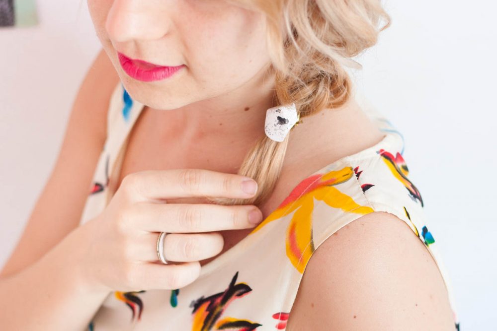 DIY: Splattered Ponytail Holder