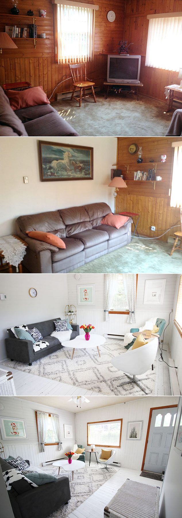 Living Room Before and After