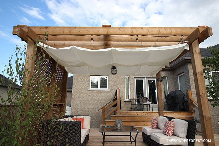 How to make a canopy for pergola shade