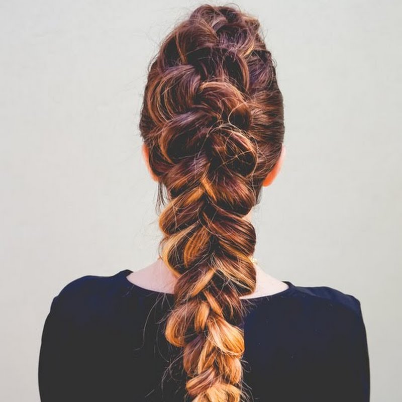 Dutch braid faux hawk