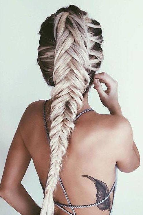 Faux hawk french fishtail braid