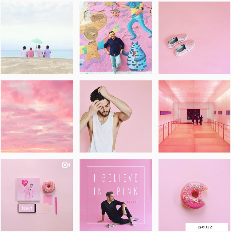 All pink Instagram feed