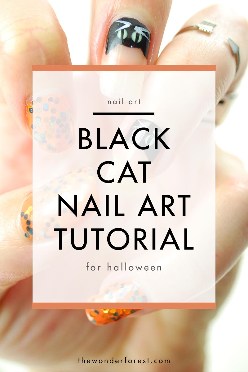 Black Cat Nail Art Tutorial