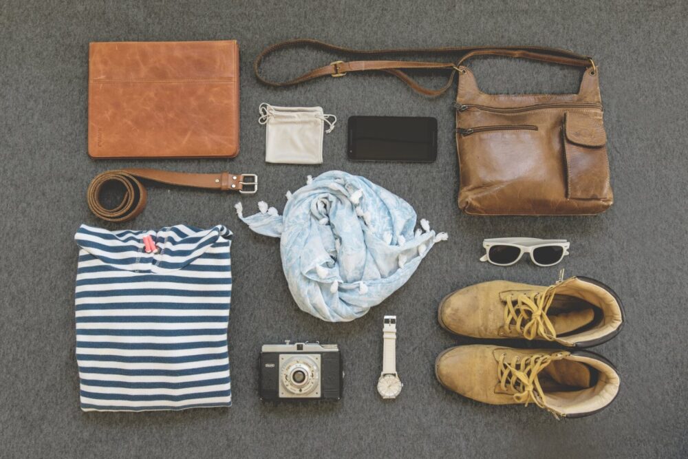 styled clothes flatlay