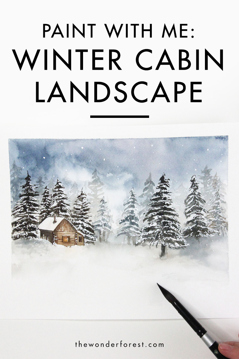 Winter Landscape Watercolour Painting