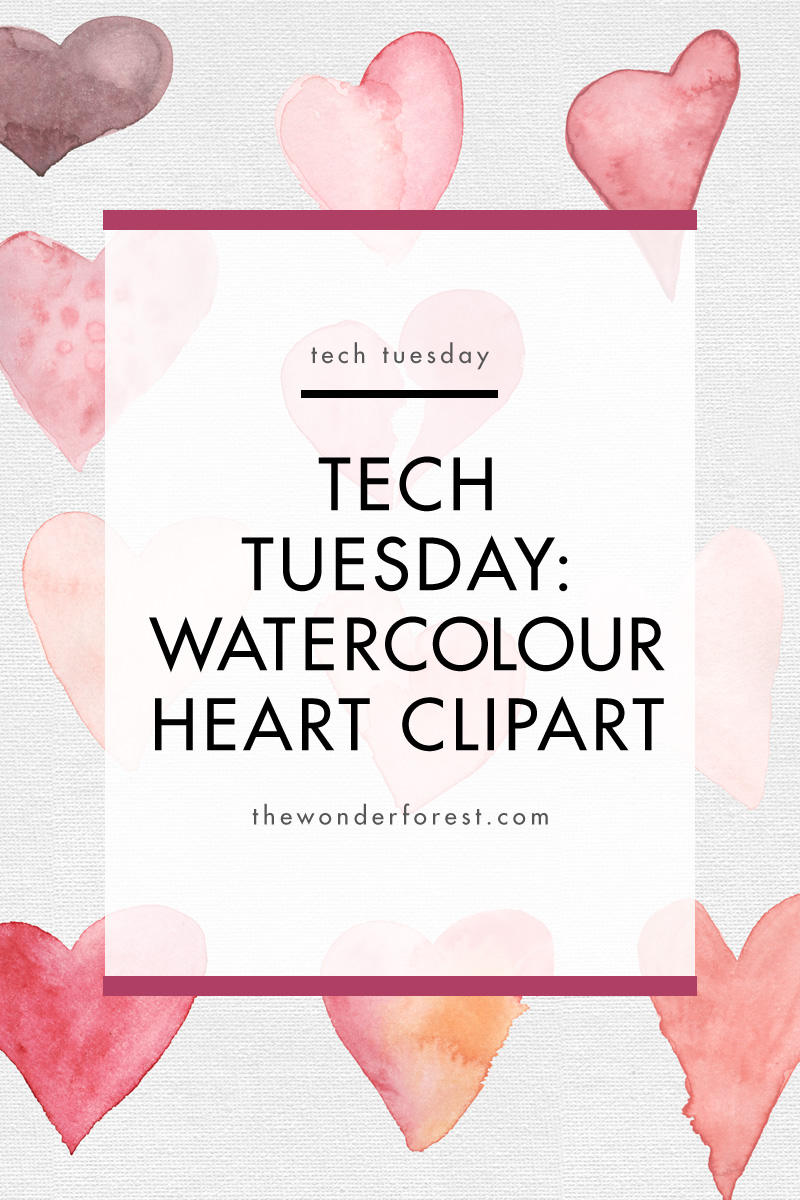 TECH TUESDAY: Watercolour Hearts Clip Art