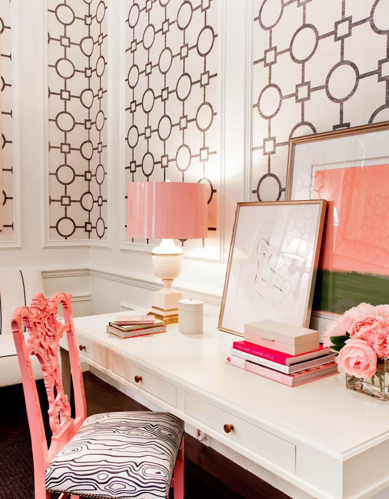 Glam Coral Home Office