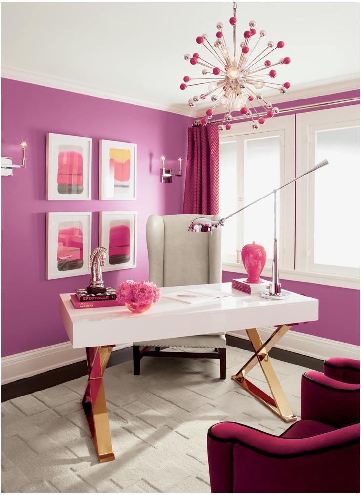 Bright Magenta Home Office