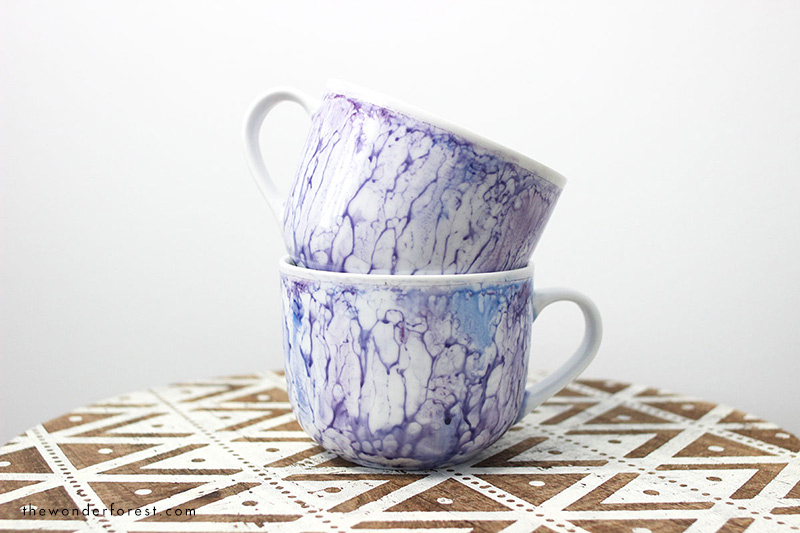 DIY Watercolor Mugs