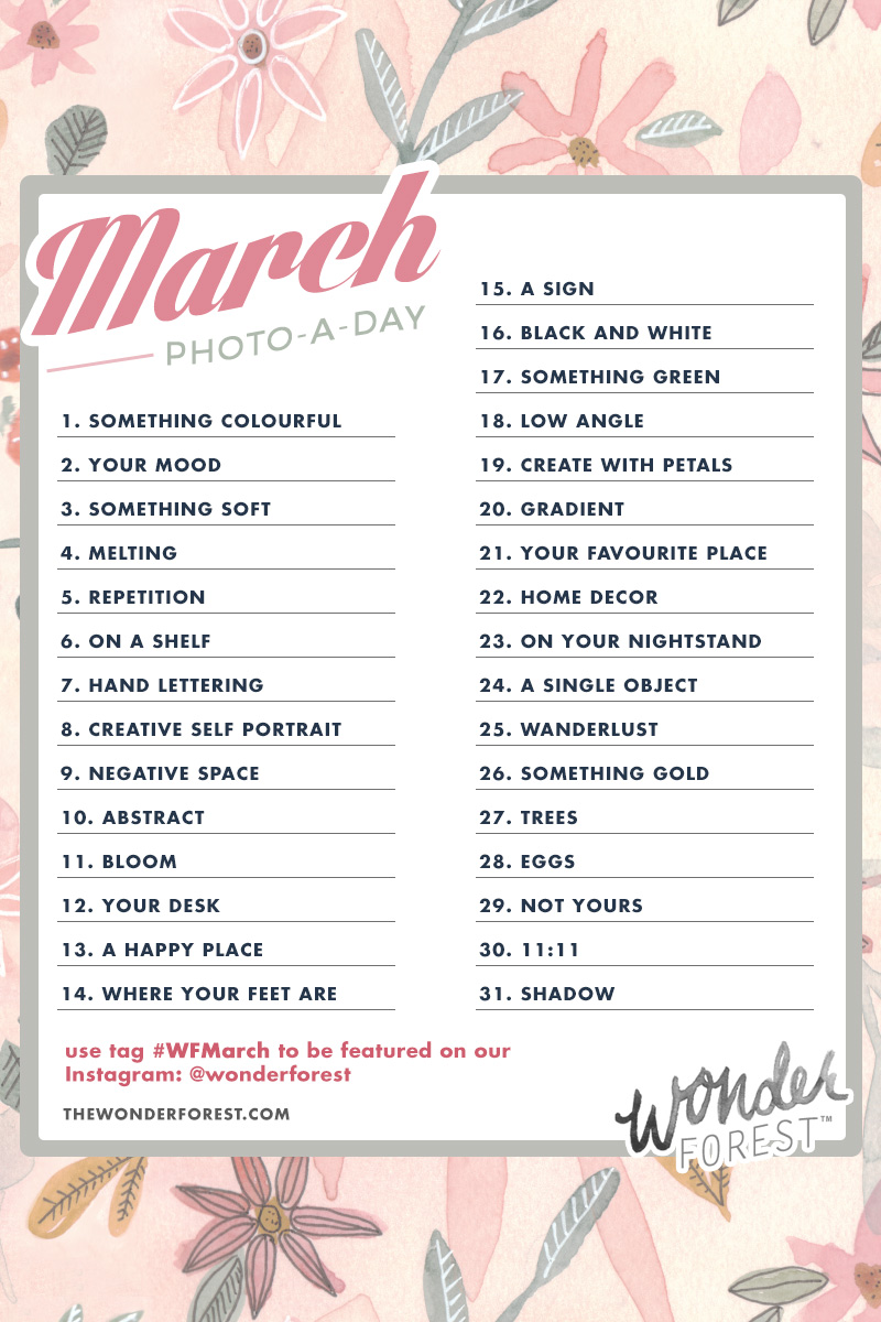 March PhotoaDay Challenge for Instagram Wonder Forest