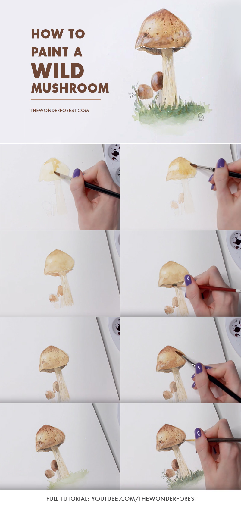 Watercolour Tutorial: Wild Mushroom