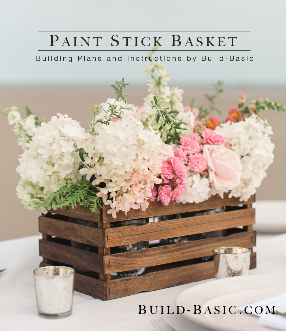 Paint Stick Flower Basket