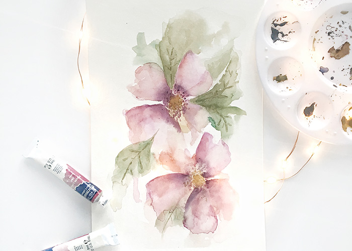 How To Paint Loose Flowers in Watercolour - Wonder Forest