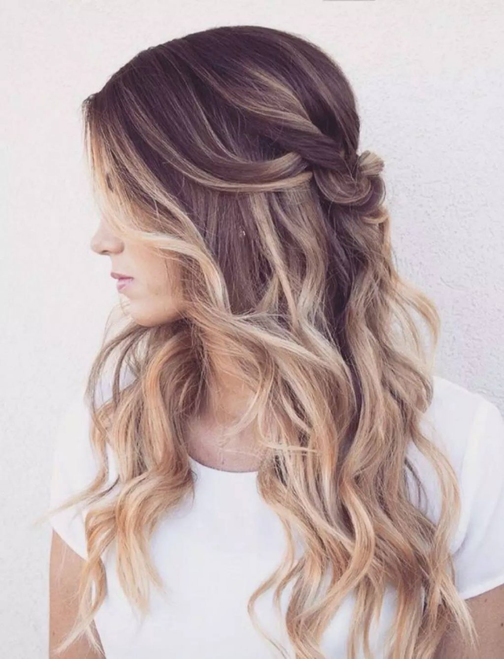 Wavy Half Up Hairstyle