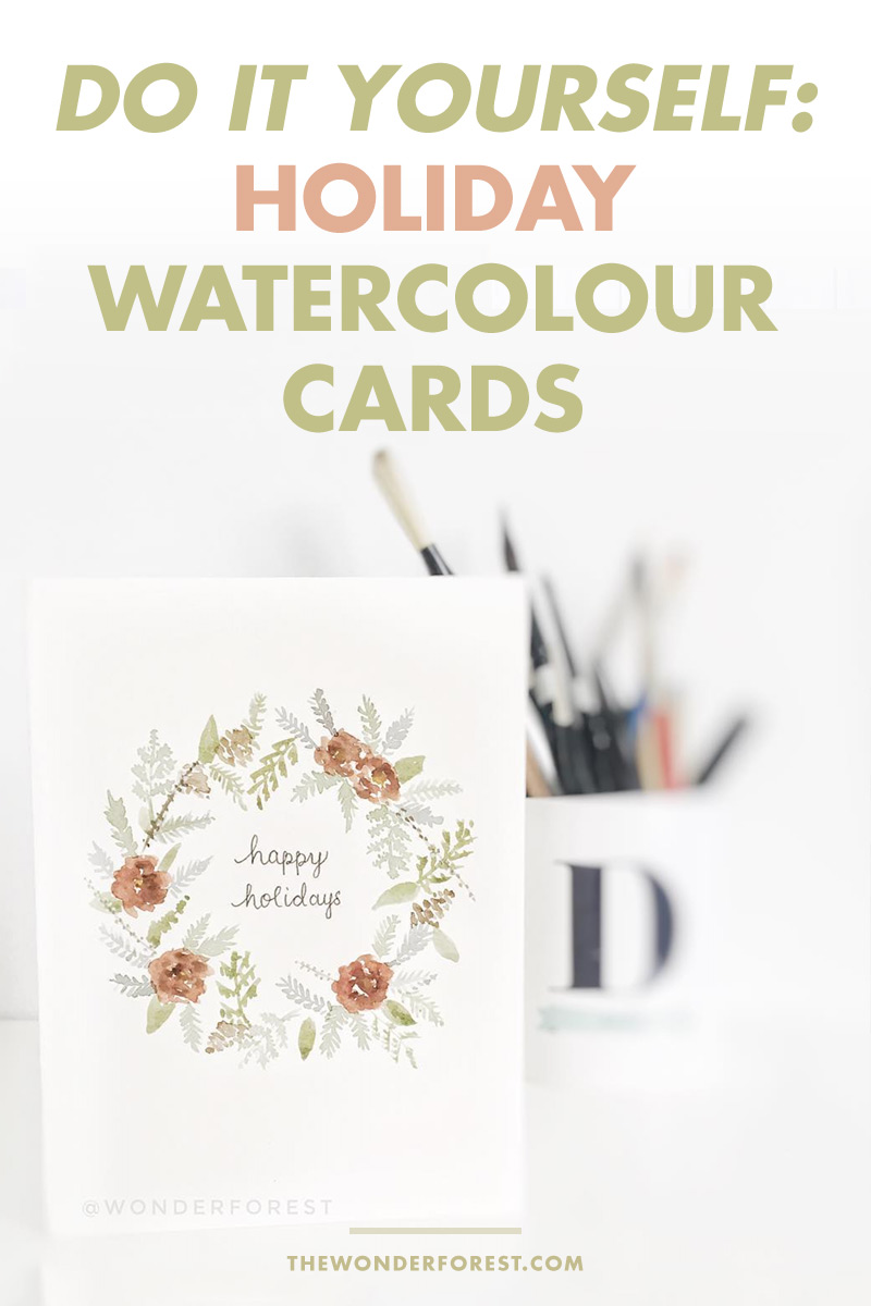 5 Holiday Watercolour Card DIY