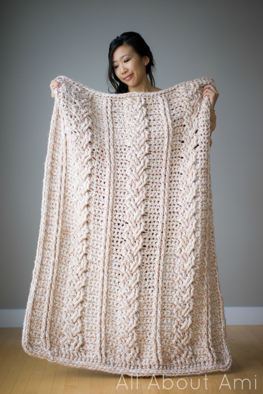 Free Braided Cable Crochet Blanket Pattern