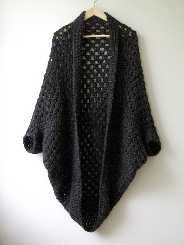 Granny Cocoon Shrug Free Crochet Pattern