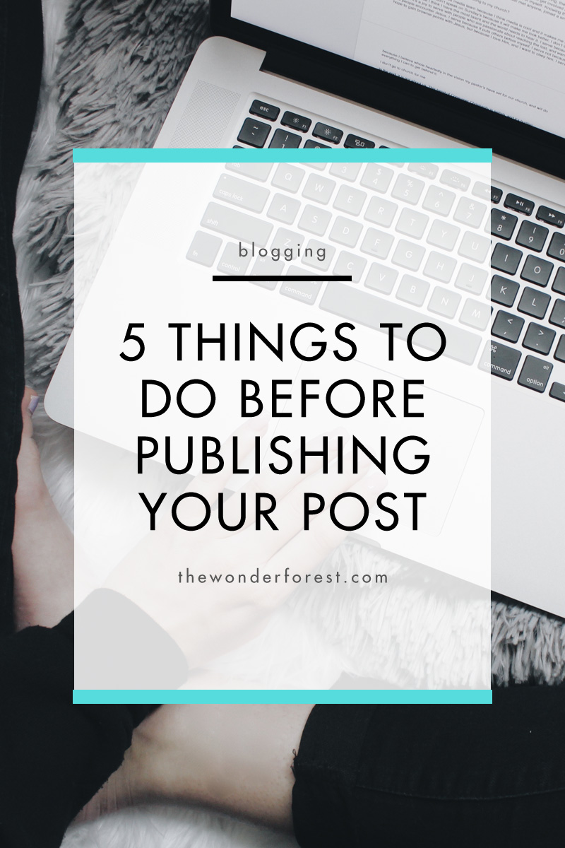 5 Things To Do Before Hitting Publish On Your Blog Posts