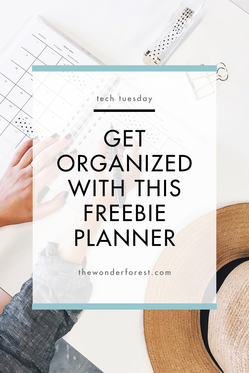 TECH TUESDAY: Get Organized With This Freebie Planner