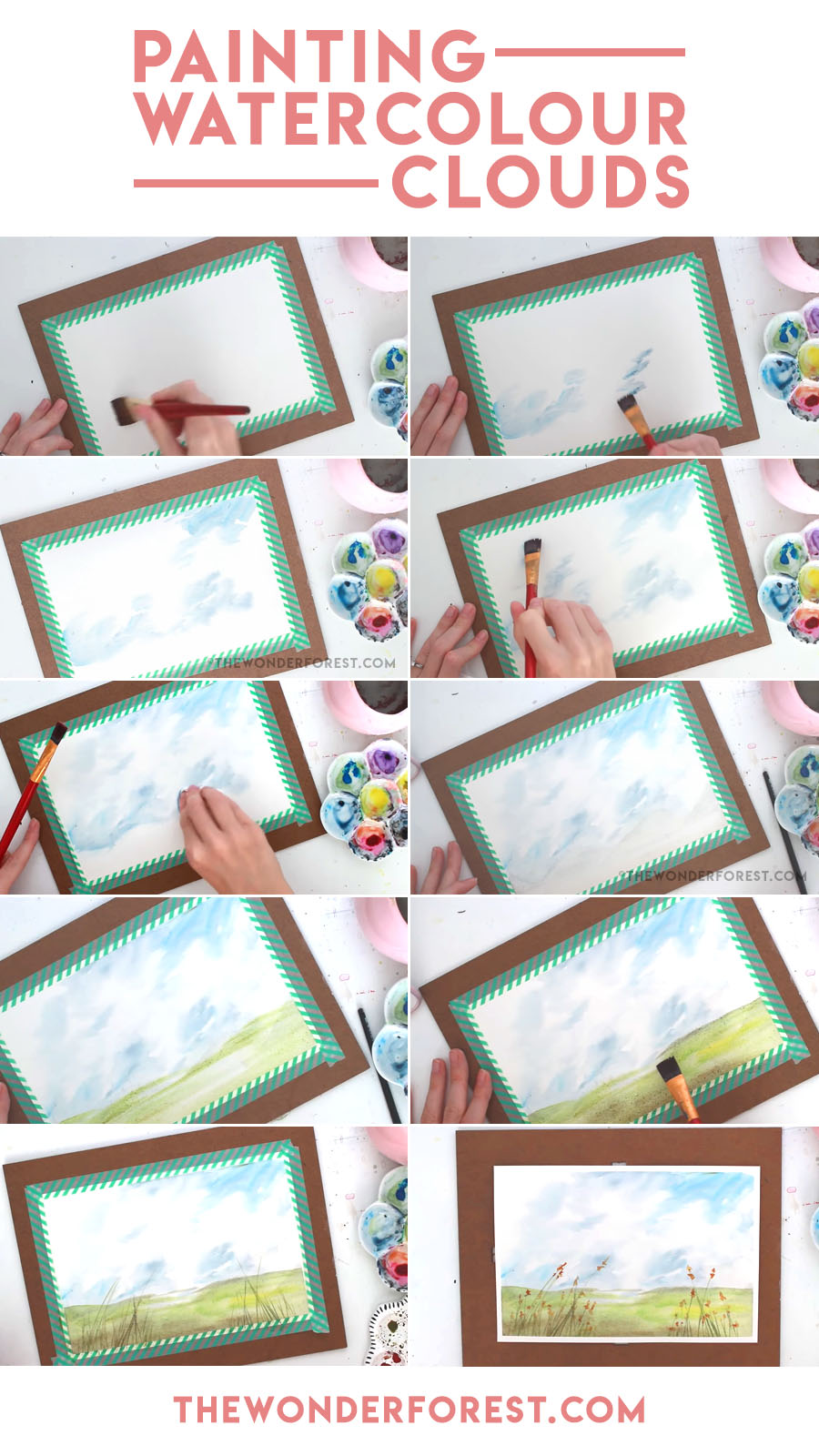 How To Paint Watercolor Clouds