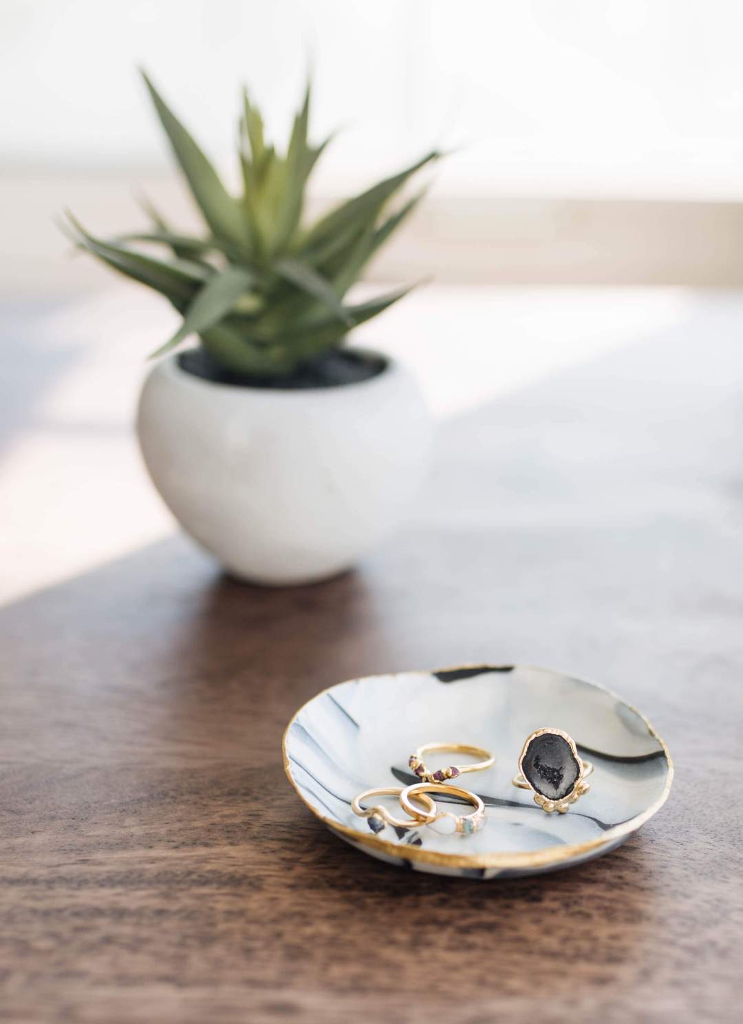 DIY Marbled Clay Dish