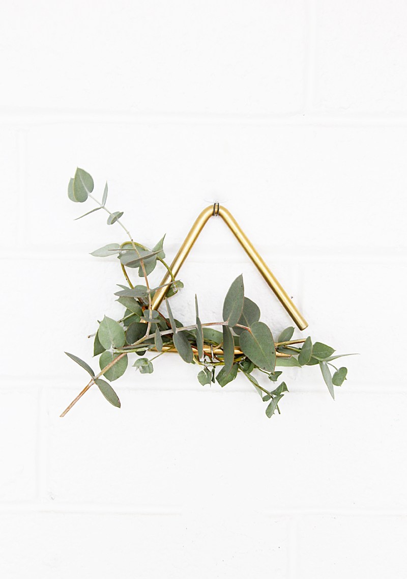 DIY Modern Triangle Wreath