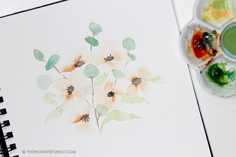 How To Paint Easy Watercolour Flowers Wonder Forest