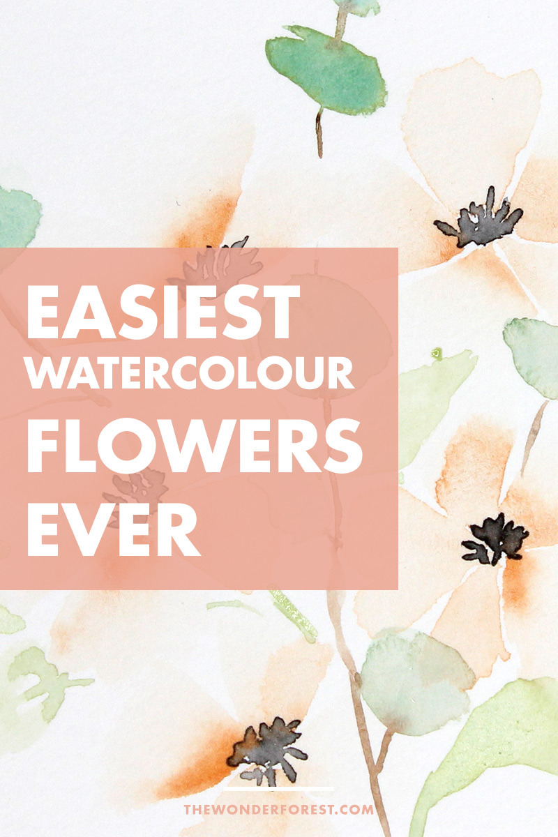 Easy Watercolour Flower Tutorial