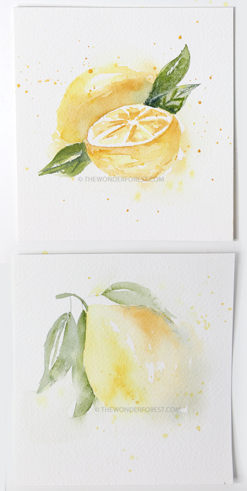 watercolor lemons